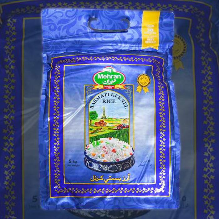 Mehran Rice Noon Basmati Kernel Rice (Mehran) 5kg — Hira Mart